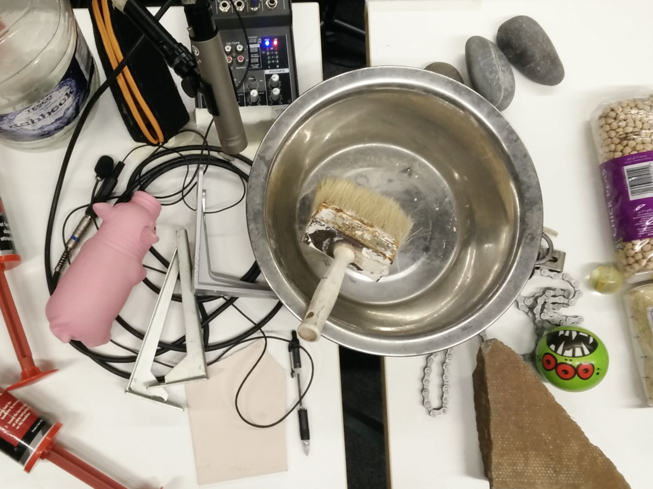 some objects used in the performance